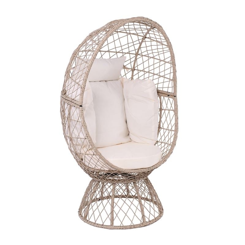 CROWN Πολυθρόνα Egg, Wicker...